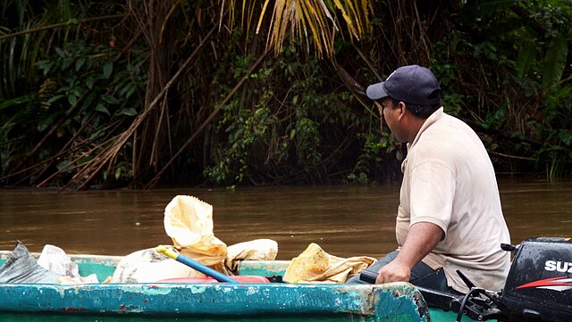 Pescador navegando los manglares del Parque Nacional Tortuguero, en el Caribe de Costa Rica. Fuente: Adobe Stock