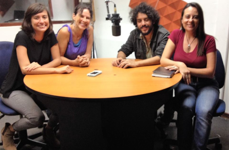 Equipo del programa en el estudio: Valeria Román, Cynthia Calderón, José Pablo Román y Katiana Murillo