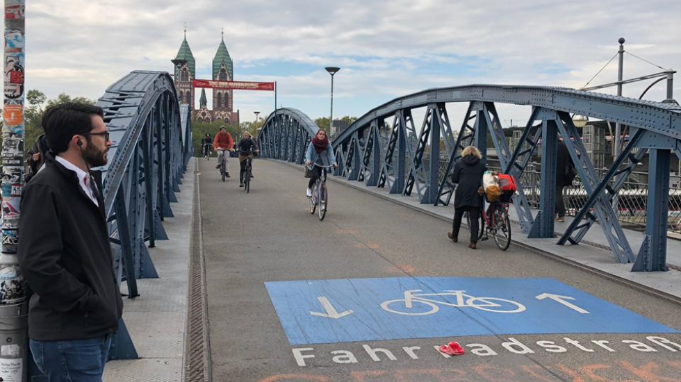 En Friburgo, Alemania, existen calles designadas para la circulación en bicicleta. © GIZ Costa Rica